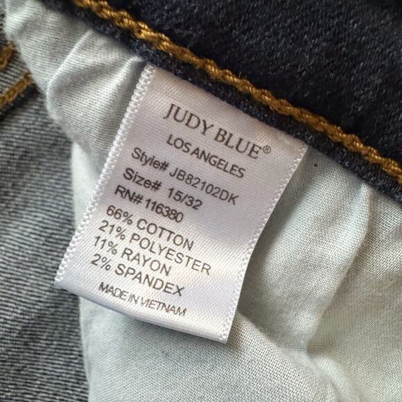 Judy Blue Jeans Womens Sz 15/32 15 32 Blue Skinny Relaxed Fit Stretch High Rise - Picture 7 of 13